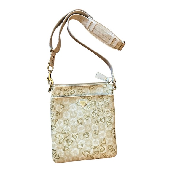 Coach Handbags - Coach Heart Print Crossbody Bag